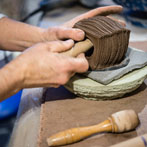 Patricia Shone in her studio 2018